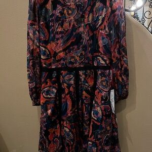 Vince Camuto Vibrant Long Sleeve Dress